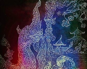 Maree Di auspicio - Artprint-Energised Mixedmedia VISIONARY Art - Pittura/Illustrazione - Arte personalizzabile