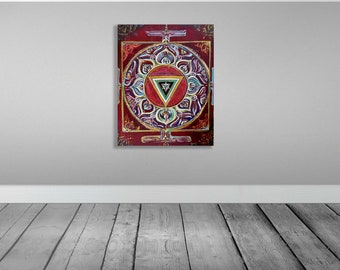 Kali Yantra - Power of Action - Original Painting on Wood & Artprint on Canvas, Metal, Glass