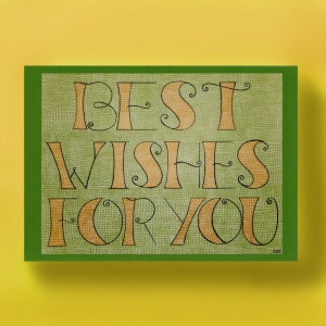 Best Wishes For You - Producido a partir de ilustración original por Emily Kim - tarjeta Blank Stationery Note