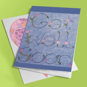 Pink Tulips Get Well - Produit à partir de l’illustration originale par Emily Kim - Carte de vœux de papeterie vierge