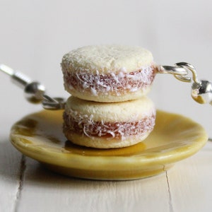 Handmade Alfajores Earrings: Polymer Clay Argentine Cookie Sandwich