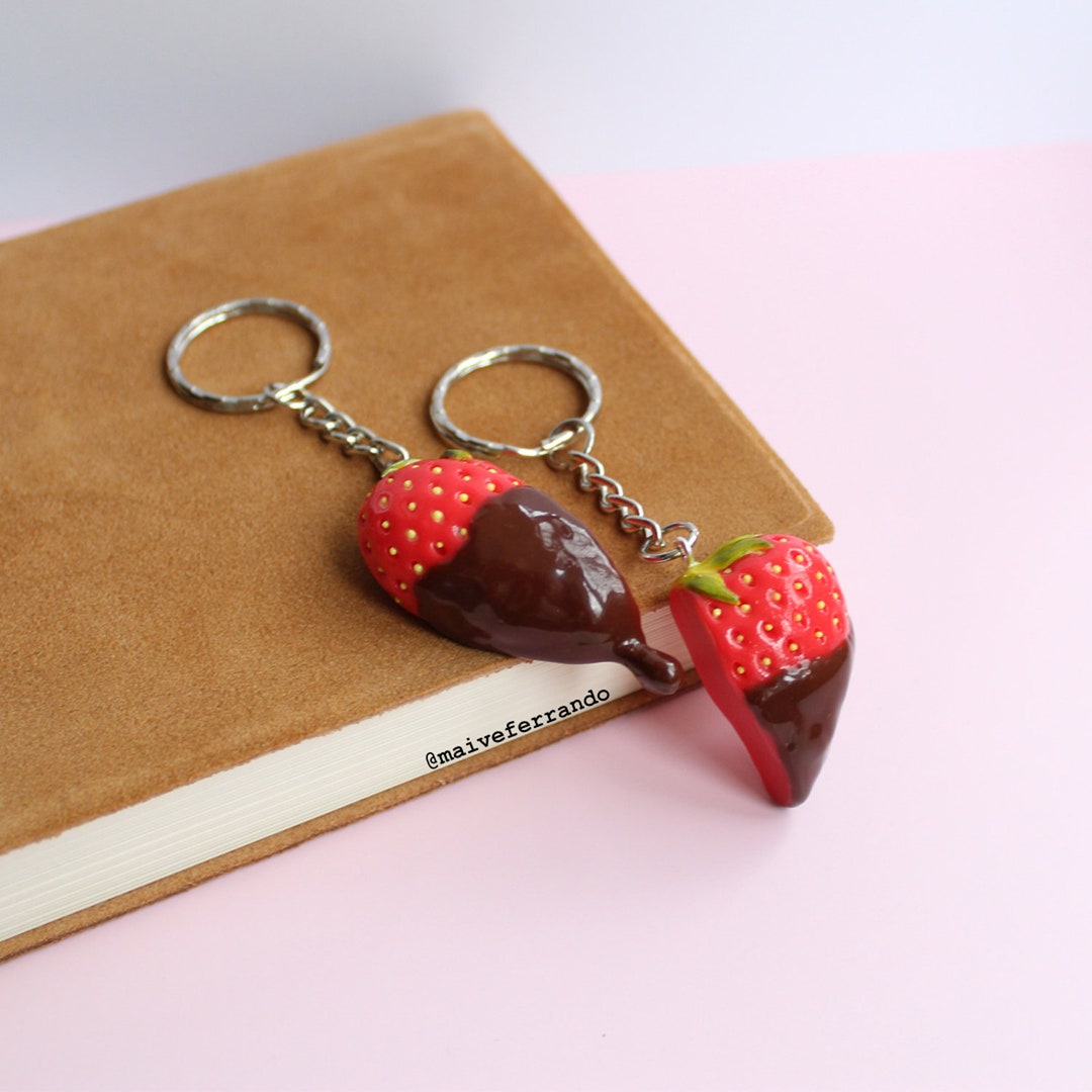 Erdbeeren Schlüsselanhänger Schlüsselring Erdbeere Beere Frucht