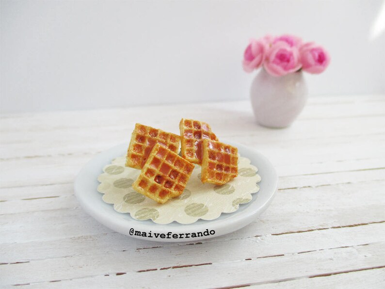 Waffle Stud EarringsMiniature FIMO Food JewelleryFood EarringsPolymer Clay Food JewelleryFimo Food EarringsBreakfast Food Jewellery