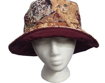 Cat Tapestry Bucket Hat