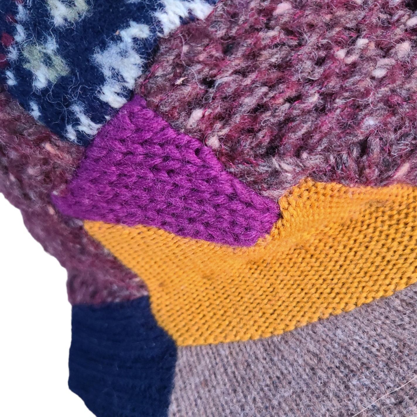Patchwork Sweater Fedora Hat - Etsy display picture 3