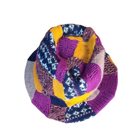 Patchwork Sweater Fedora Hat - Etsy display picture 1