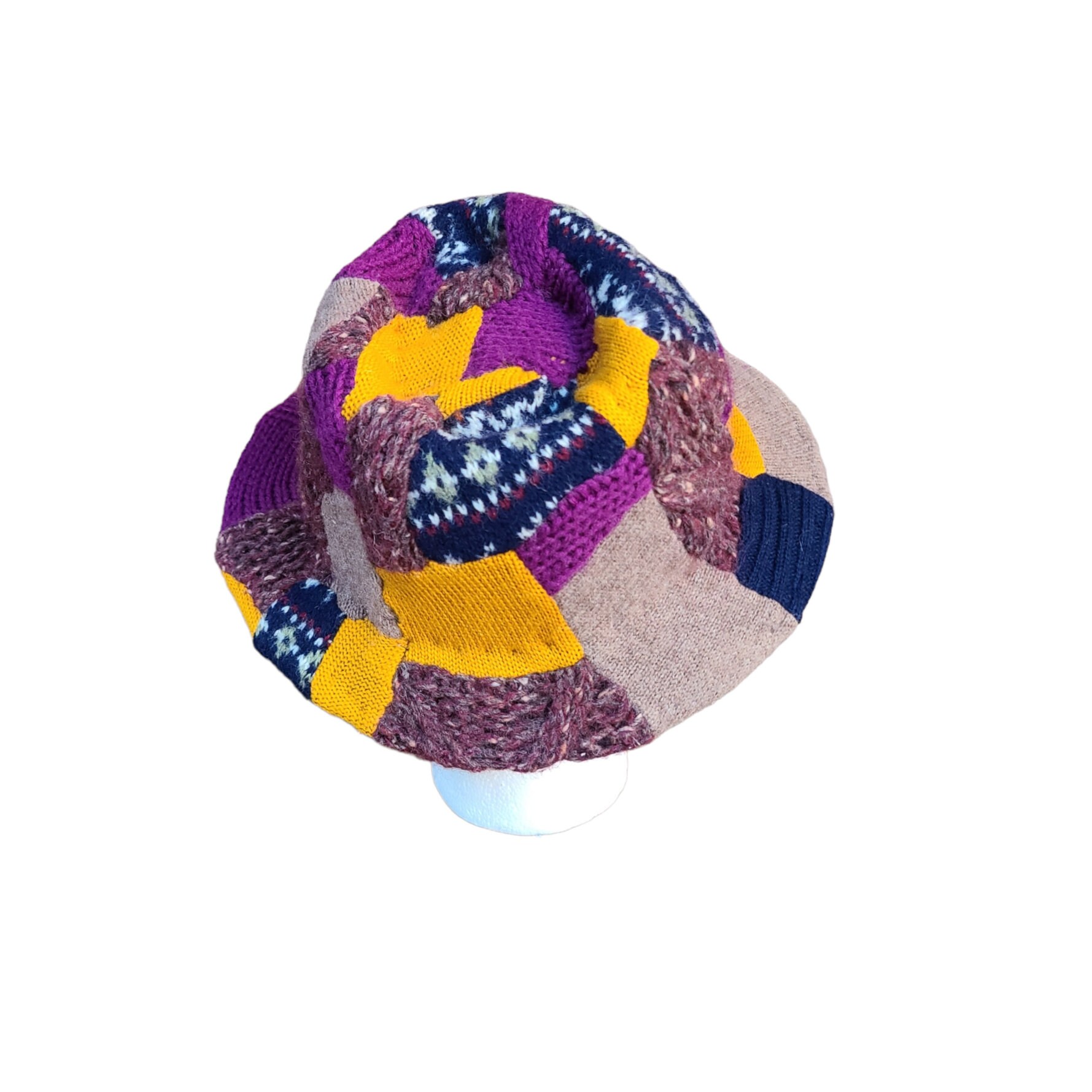 Patchwork Sweater Fedora Hat - Etsy