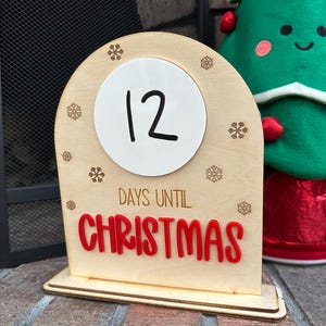 Christmas countdown sign, Christmas countdown, Santa countdown sign, countdown sign, Christmas countdown board, days till christmas