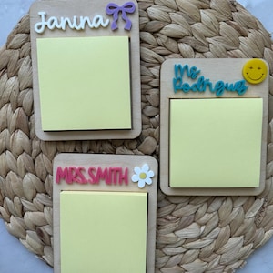 sticky note holder, teacher gift, teacher appreciation, end of year gift, teacher gifts, personalized sticky note holder, sticky note