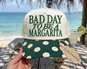 Bad Day To Be A Margarita Embroidery Design, Funny Summer Drinking Hat Digital File, Trendy Beach Vacation Trucker Cap Pattern PES DST