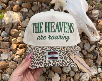 The Heavens Are Roaring Trucker Cap Embroidery Design, Christian Faith Cap Digital File, Retro Bible Verse Womens Hat Machine File, PES DST