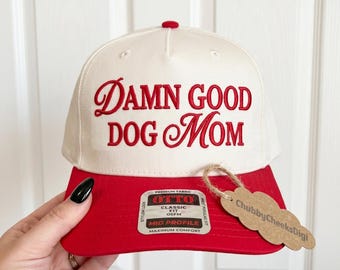 Damn Good Dog Mom Hat Embroidery Design, Funny Fur Mom Summer Beach Cap Digital File, Trendy Retro Sassy Women Foam Trucker Pattern, PES