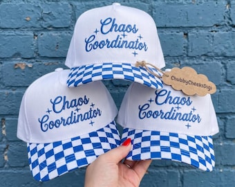 Chaos Coordinator Hat Embroidery Design, Sarcastic Motherhood Hat Embroidery Design, Trendy Vintage Sarcastic Gift Ideas Baseball Cap File