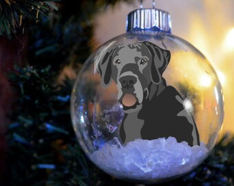 Great Dane Floated Paper Christmas Ornament personalized floated paper   glass bulb dog gift memorial