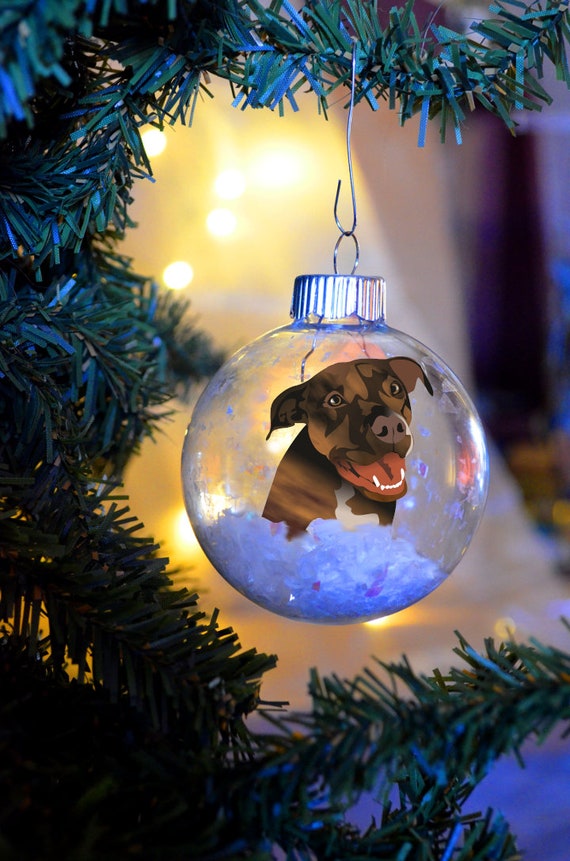 brindle dog ornament