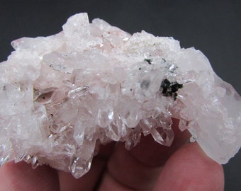 Pink Lithium Quartz Crystal Cluster, Columbia RARE, Natural Lithium Quartz Cluster, Lithium Specimen