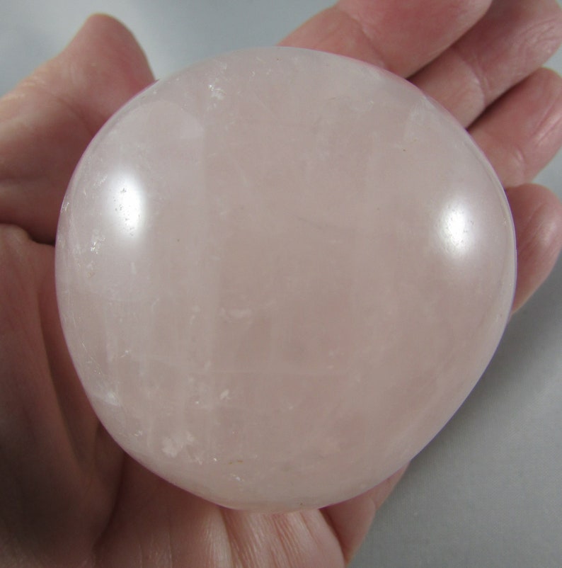 Rose Quartz Palmstone Natural Spiritual Meditation Energy Healing Pink Quartz for Home or Office Decor