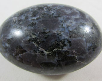 Indigo Gabbro Palmstone, Stone of Magic, Mystic Merlinite Worry Stone, Indigo Gabbro PalmStone, Mystic Merlinite Crystal
