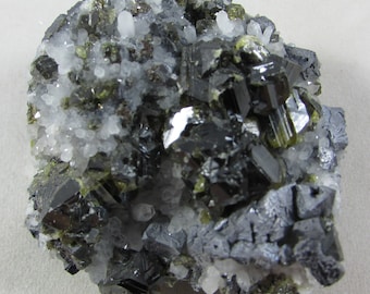 Black Sphalerite Pyrite Quartz Matrix, Natural Sphalerite Crystal Mineral, Gemmy Sphalerite Crystal Cluster