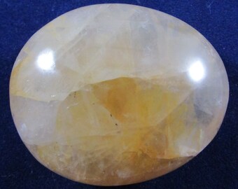 Golden Healer Crystal Palmstone, Yellow Hematoid Polished Palmstone, Natural Golden Healer Crytsal Quartz, Healing Crystal