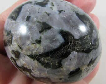 Indigo Gabbro Palmstone, Stone of Magic, Mystic Merlinite Worry Stone, Indigo Gabbro PalmStone, Mystic Merlinite Crystal