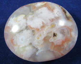 Flower Agate Palmstones, Flower Agate Crystal, Polished Palm Stone, Madagascar Crystal
