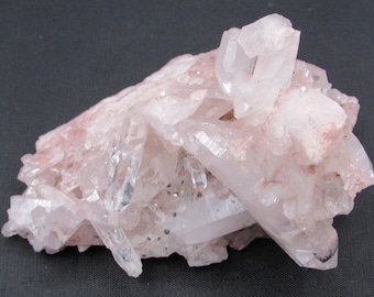 Pink Lithium Quartz Crystal Cluster, Columbia RARE, Natural Lithium Quartz Cluster, Lithium Specimen