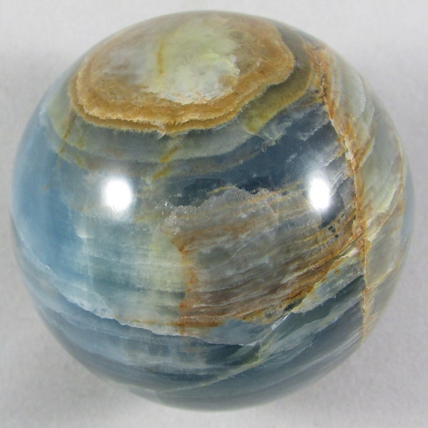 Lemurian Aquataine Calcite Crystal Sphere, Blue Onyx, Lemurian Onyx, Aqua Calcite, Crystal Ball, Crystal Gift, Crystal Decor