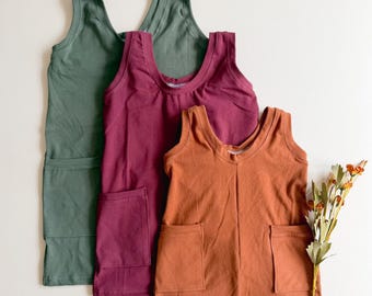 Solid Overall Dress: 6 Colors, Girls Jumper, Girls Dress, Baby & Youth Dress, Girls Overall, Solid Dress, Layering Dress, Fall Dress 0/3m-12