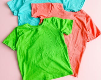 Solid Baggy Tees: 6 Colors, Boys & Girls Shirt, Summer Shirt, Oversized Shirt, Kids Tee, Unisex Shirt, Solid Kids Shirt, Relaxed Top, 0-9/10
