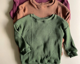 Kids Chunky Knit Sweaters: 5 Colors, Kids Clothes, Kids Sweatshirt, Child Sweater, Dolman Top, Kids Sweater, Knit Sweater, Handmade, NB-9/10