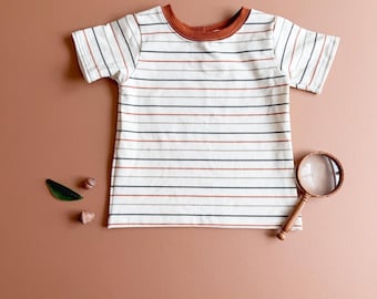 Southwest Stripe Baggy Tee: Short or Long Sleeves, Kids Tee, Unisex Kids Shirt, Boy & Girl Shirt, Striped Shirt, Kids Fall Shirt, 0/3m-12 y