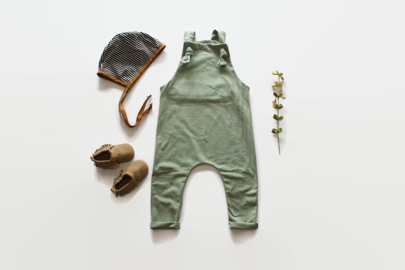 sage green baby grow