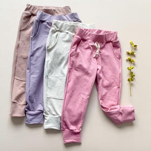 Terry Jogger Pants: 8 Colors, Optional Knee Patch, Kids Clothes, Kids Joggers, Kids Pants, Unisex Kids Clothes, Girl Boy Pants, 0/3m-9/10