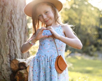 Friendship Bracelet Cami Dress: Sundress, Girls Dress, BFF, Knit Dress, Girl Summer Dress, Back to School, Friendship Bracelet Print, 0-9/10