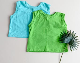 Solid Sprint Tanks: Crop, Midi or Full Length, Kids & Baby Shirt, Unisex Shirt, Solid Tank Top, Solid Shirt, Kids Summer Shirt, 0/3m-9/10