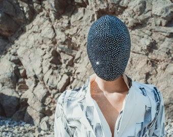 Silver Dawn - High End Haute Couture Face Mask Covered in Swarovski Crystals
