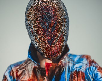 The Volcano - High End Haute Couture Face Mask Covered in Pure Swarovski Crystal