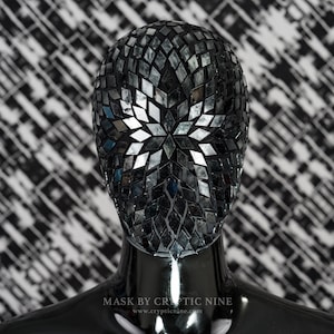 Star Mirror -  Custom Haute Couture Mask hand made of broken mirror pieces