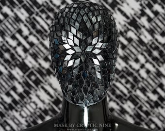 Star Mirror -  Custom Haute Couture Mask hand made of broken mirror pieces