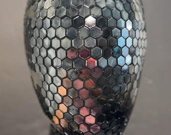 The Honeycomb  -  Custom Haute Couture Mask hand made of mirror pieces