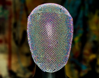 Solar Eclipse Lace Jewel Mask Multi Color AB