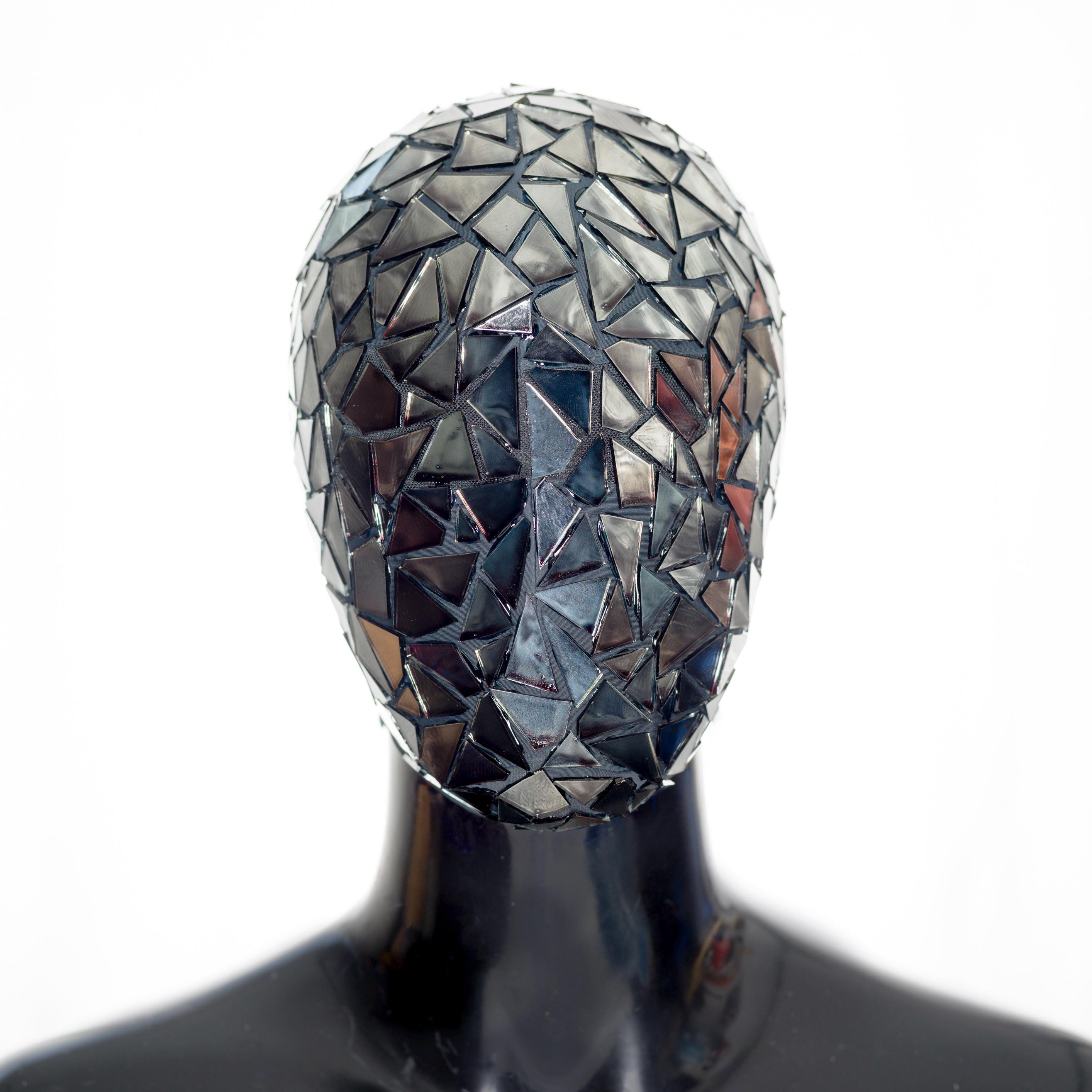 Crazy Mirror V.1 - Custom Haute Couture Mask Hand Made of Broken