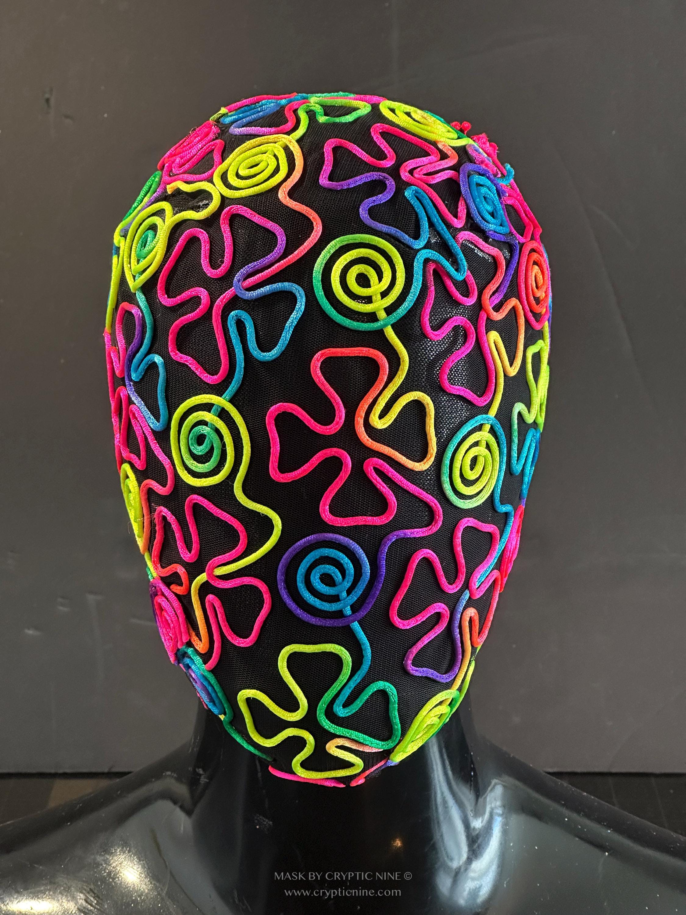 Raver Rainbow , Multi Color Lace Mask - Prototype