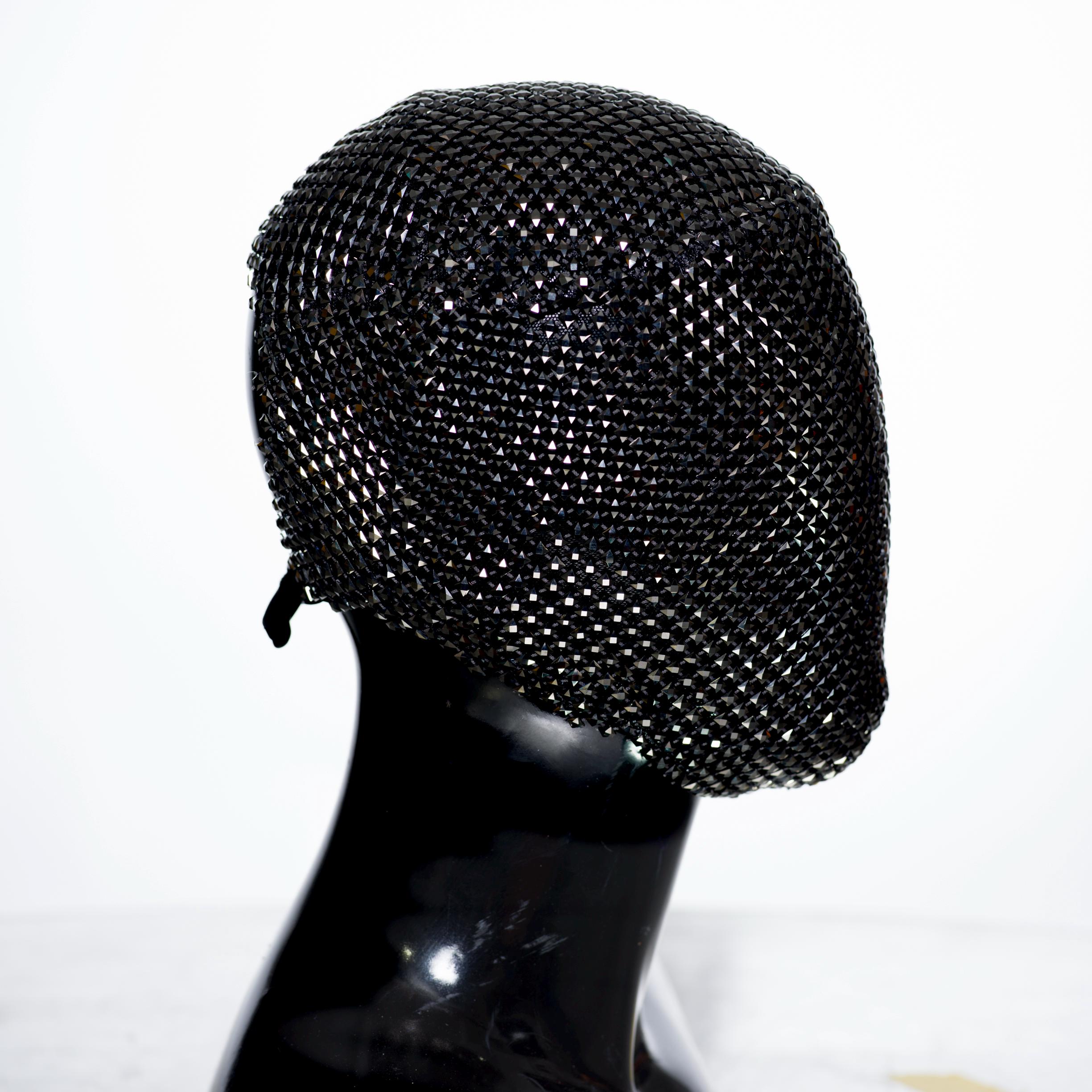 Black Shadow Maze Lace Mask, Custom Handmade Metal Square Jewel Pattern ...