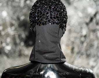 Black Rock V.2 Eye Open .. Custom Masquerade Mask Handmade