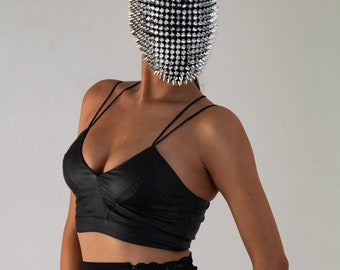 Mad Max - Custom Haute Couture Mask Silver Spike Mask - Etsy