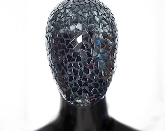 Crazy Mirror V.2 -  Custom Haute Couture Mask hand made of broken mirror pieces