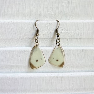 Butterfly wing earrings.