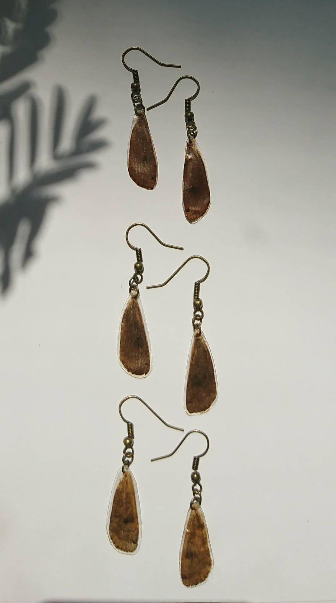 Boucles D'oreilles Faites Main - Thème Gothique Papillon De Nuit Et étoile - Perles & Acier